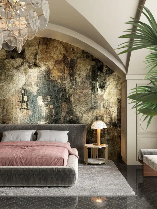 Carta da parati Goldenwall con decorazione artistica Dialium di Inkiostro Bianco