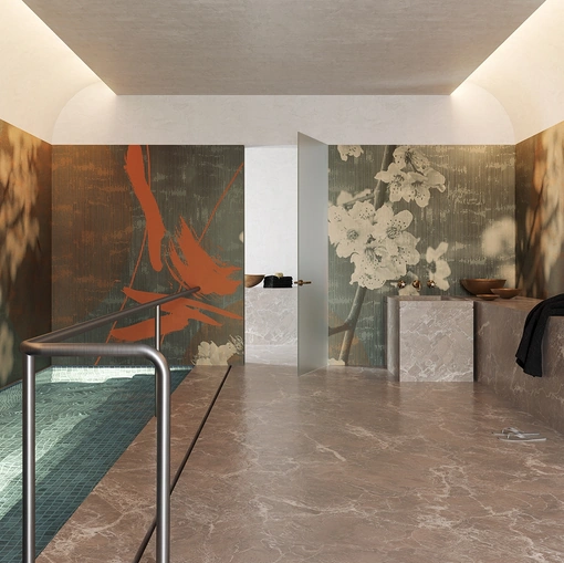 Carta da parati Yukata di Inkiostro Bianco