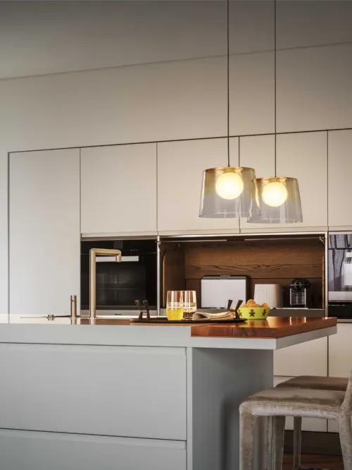 Lampada a sospensione Fade in vetro soffiato di Ideal Lux