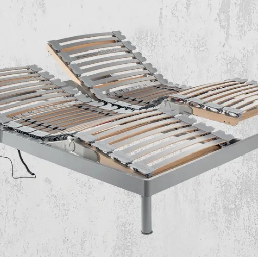 Rete Letto ultra anatomica in metallo Libera con Motore Compatto di Ideare