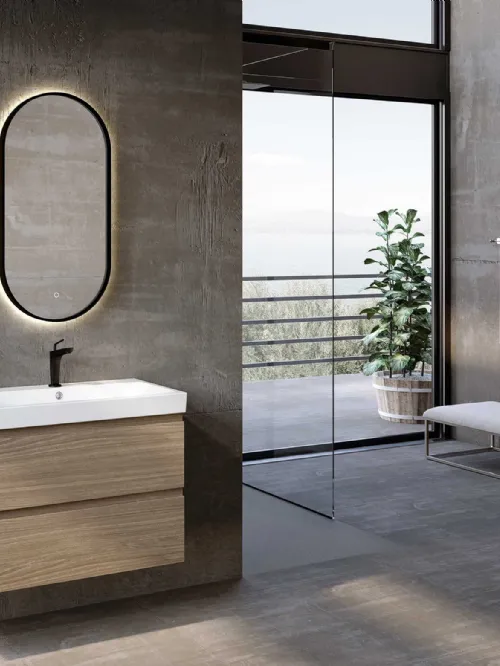 Mobile da Bagno sospeso Block System Just C34 di Baxar