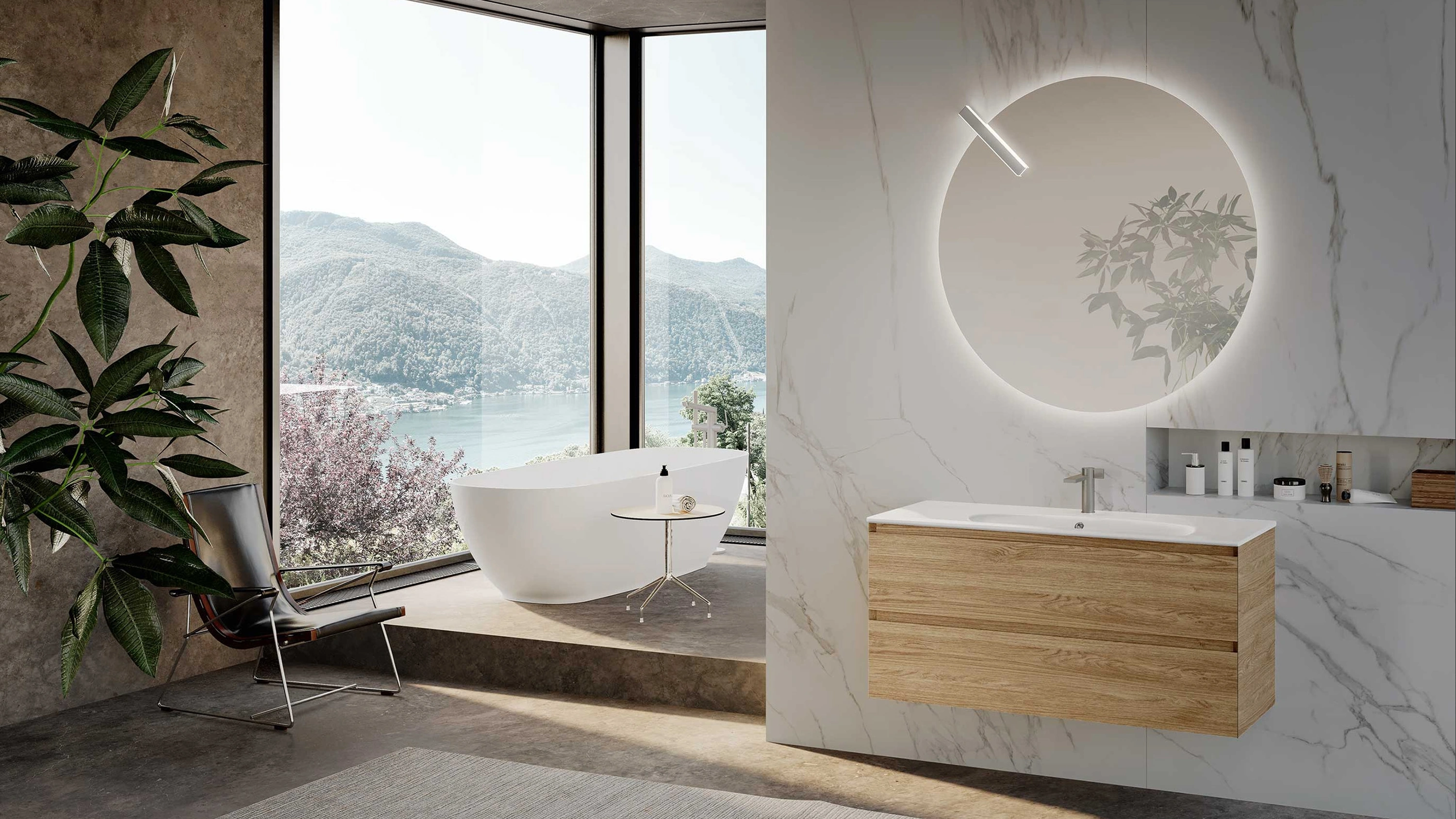 Mobile da Bagno sospeso Block System Picasso C25 di Baxar