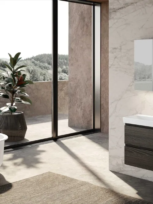 Mobile da Bagno sospeso Block System Set-Up C35 di Baxar