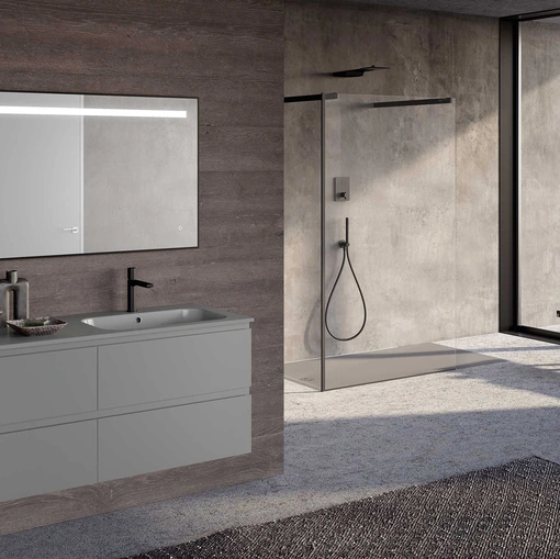 Mobile da Bagno sospeso Block System Slim C31 di Baxar