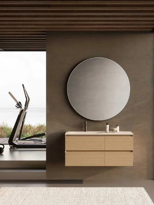 Mobile da Bagno sospeso Block System Soft C21 di Baxar