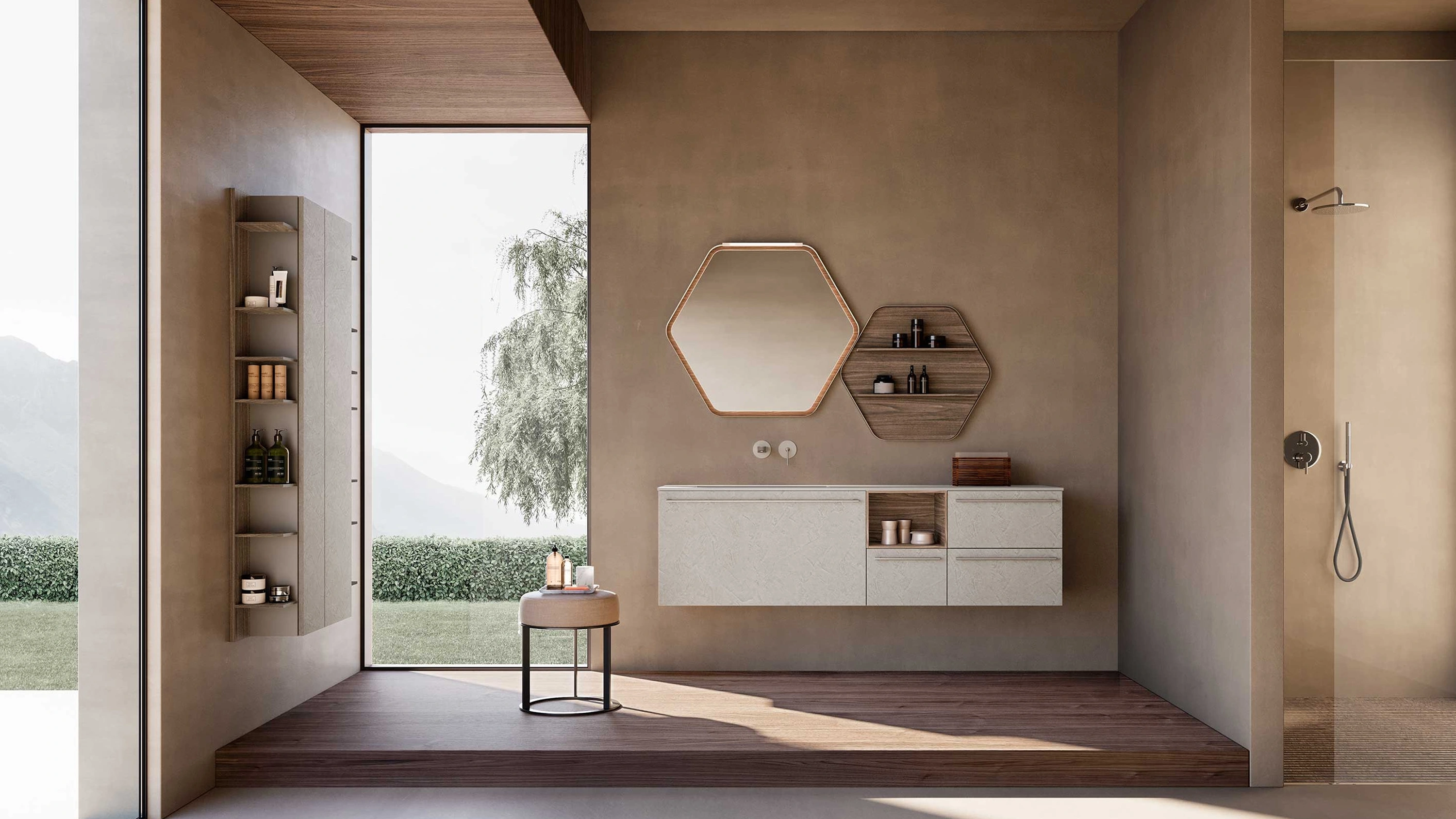 Mobile da Bagno sospeso M System 035 di Baxar