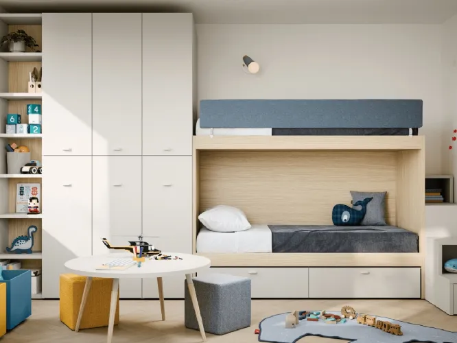 Letto Estraibile Cameretta Con Letto A Castello E Armadio Letto