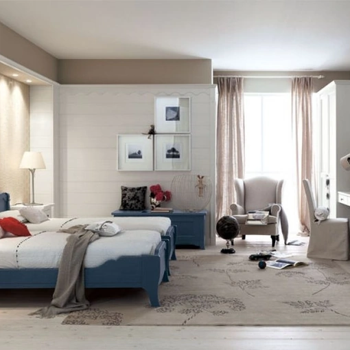 Cameretta componibile N14 Nuovo Mondo in legno laccato di Scandola