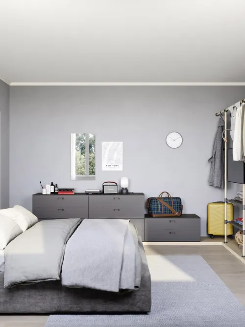 Cameretta componibile con letto matrimoniale Swell di Nidi
