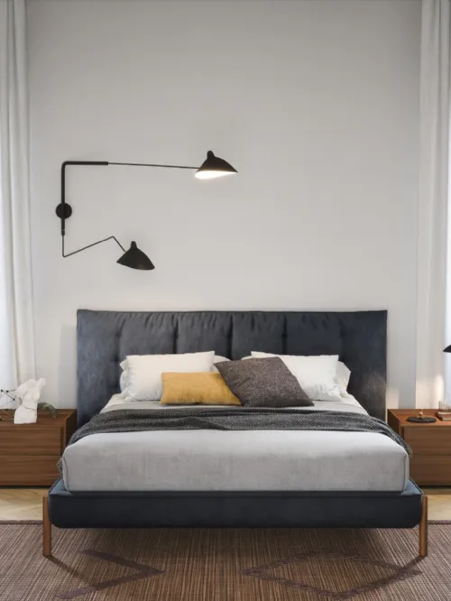 Comodino Sly in legno noce canaletto di Novamobili