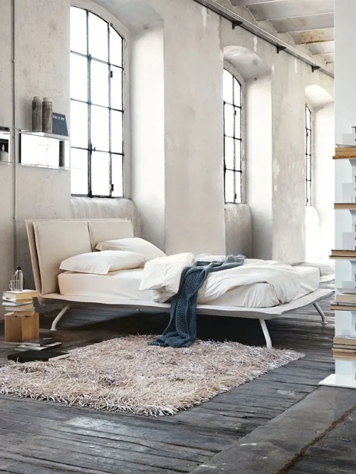 Letto moderno con testiera imbottita Kenny di Noctis