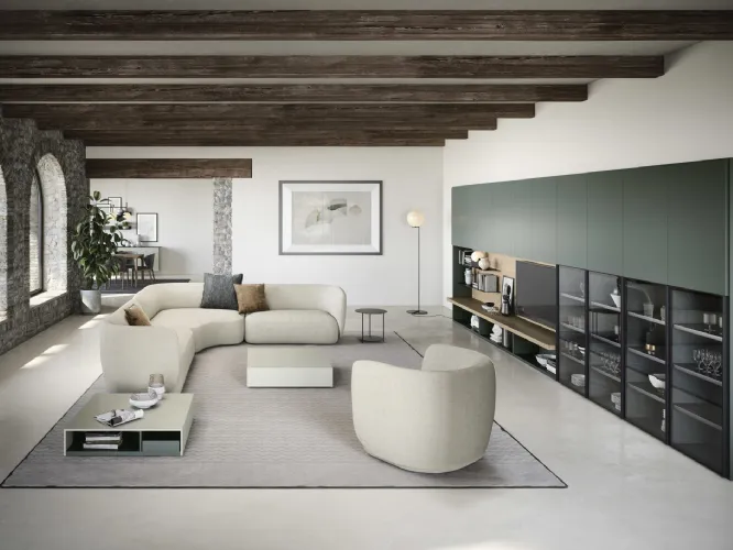 Parete Attrezzata Mensole e piani a muro 02 di Novamobili