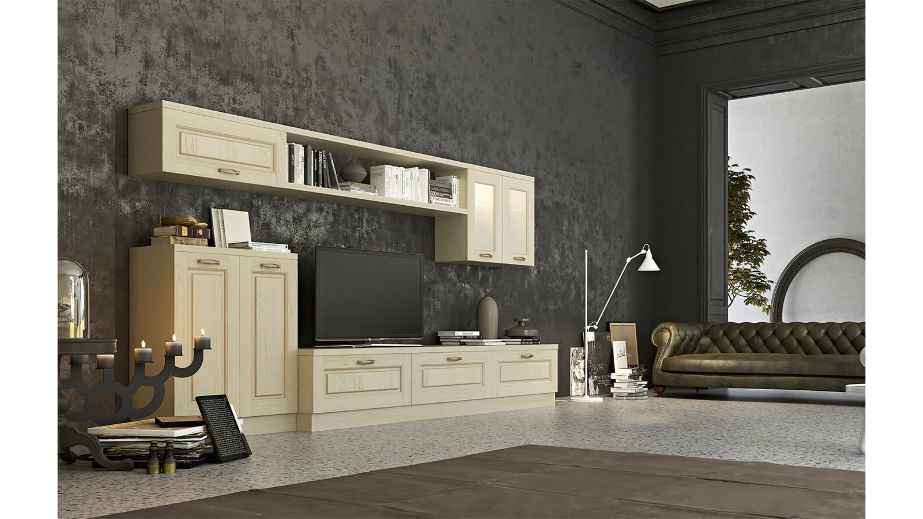 Parete Attrezzata in legno Verona III di Arredo3