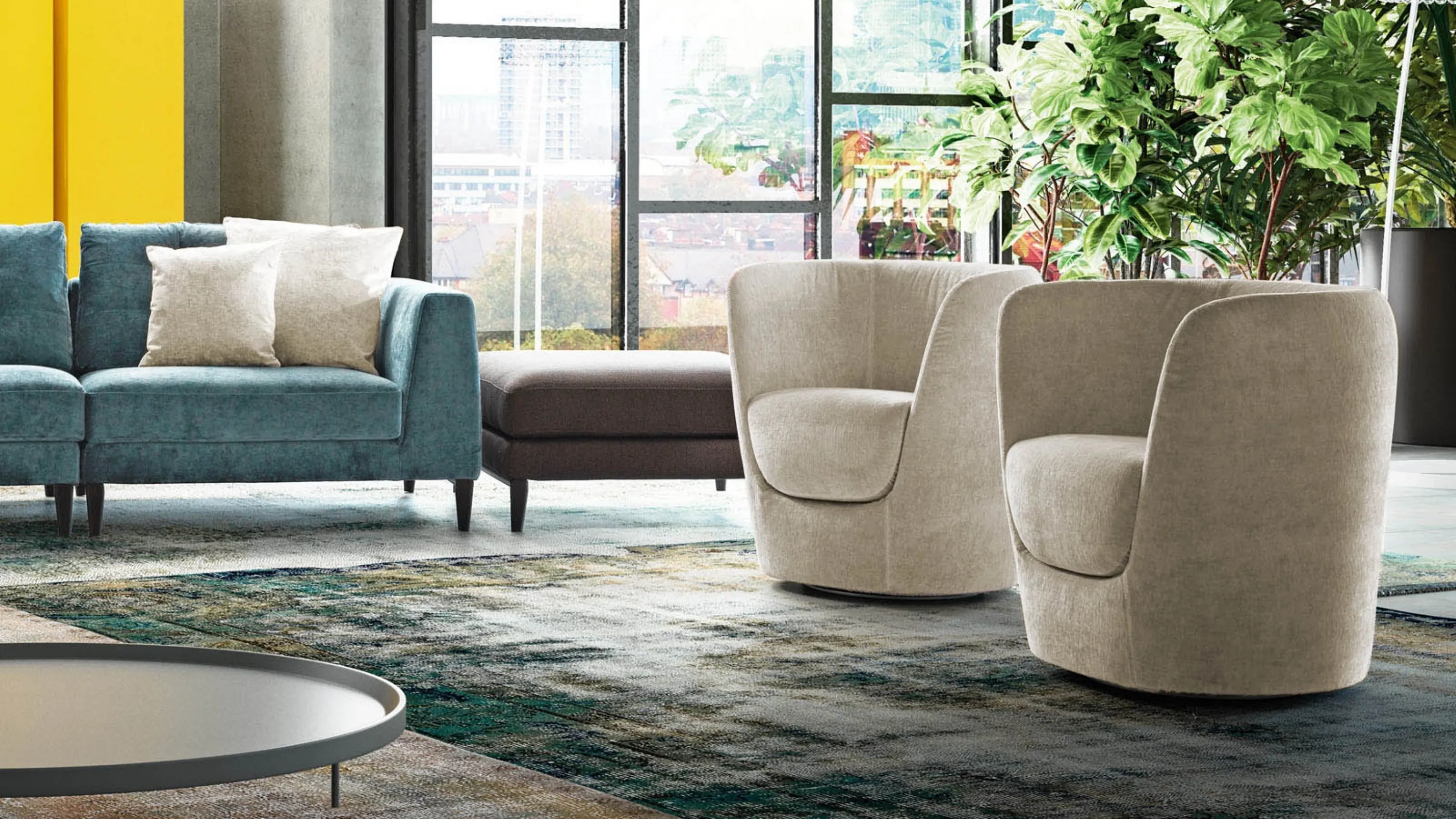 Poltroncina rivestita in tessuto Oplà di Pianca