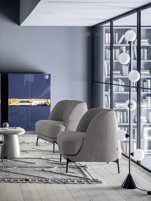 Poltroncina Velvet in tessuto di Novamobili