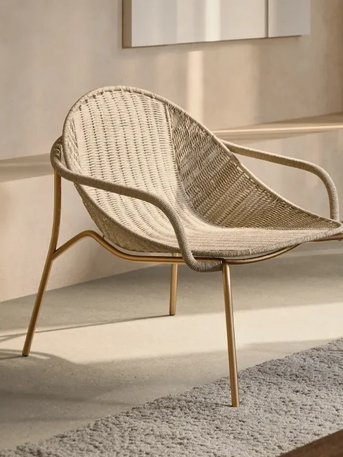Poltrona Nuvola Indoor in carta Kraft Naturale e metallo di Pianca