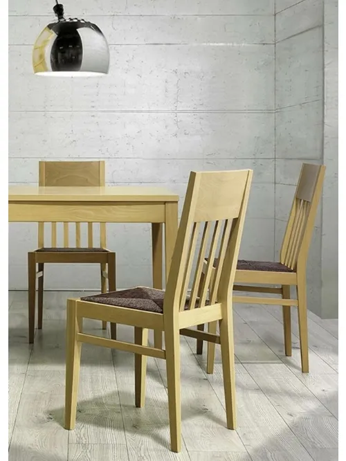 Sedia Dana in legno con seduta impagliata di Sedie Brianza