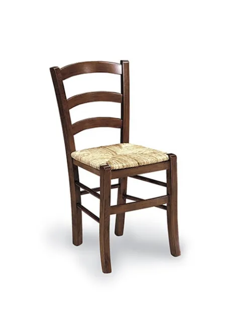 Sedia classica Paesana in legno con seduta in paglia di Sedie Brianza