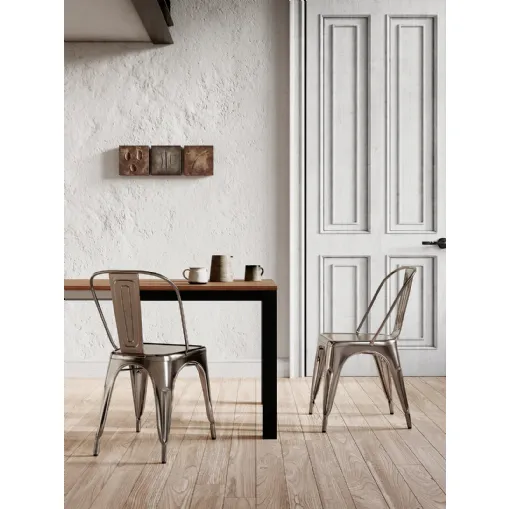 Sedia Seven in metallo verniciato di Arredo3