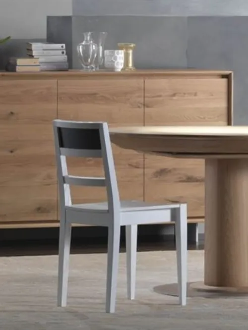 Tavolo rotondo allungabile in legno di Rovere massello 4298F di Conarte