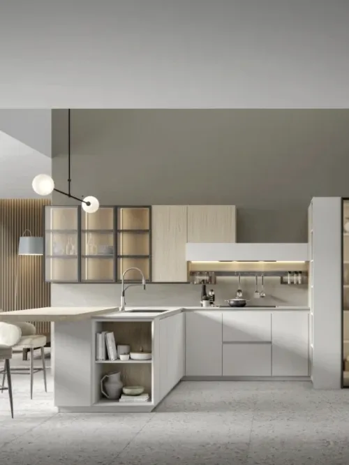 Cucina Moderna E02 Eclettica Continuum 01 di Scandola