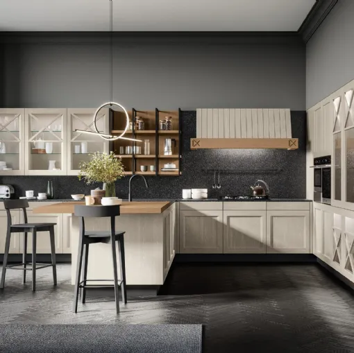 Cucina Moderna Frida 04 con penisola di Arredo3