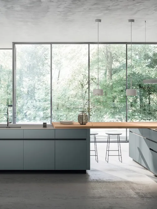 Cucina Moderna con doppia isola Glass 2|0 01 di Arredo3