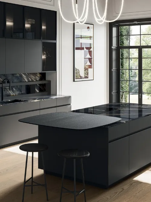 Cucina Moderna con isola Glass 2|0 04 di Arredo3