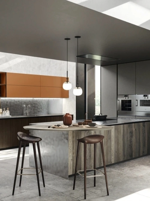 Cucina Moderna con penisola M07 Maestrale di Scandola