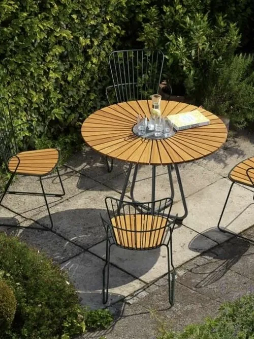 Tavolo rotondo Circle in legno con base in metallo di Sedie Brianza