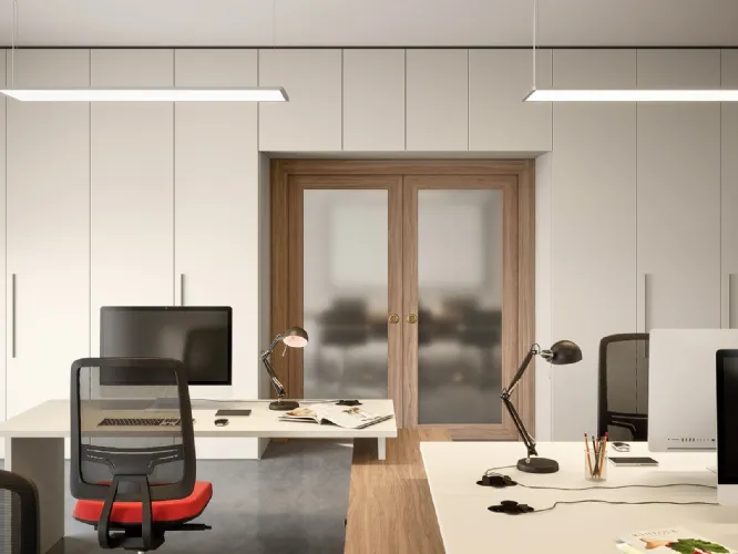 Armadio per Ufficio a ponte con varco 06C in melaminico di Cinquanta3